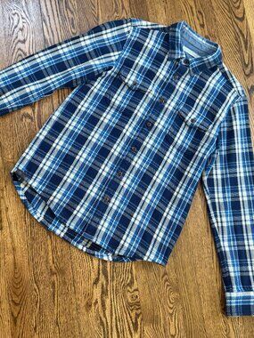 Outerknown Blanket Shirt, Blue Plaid